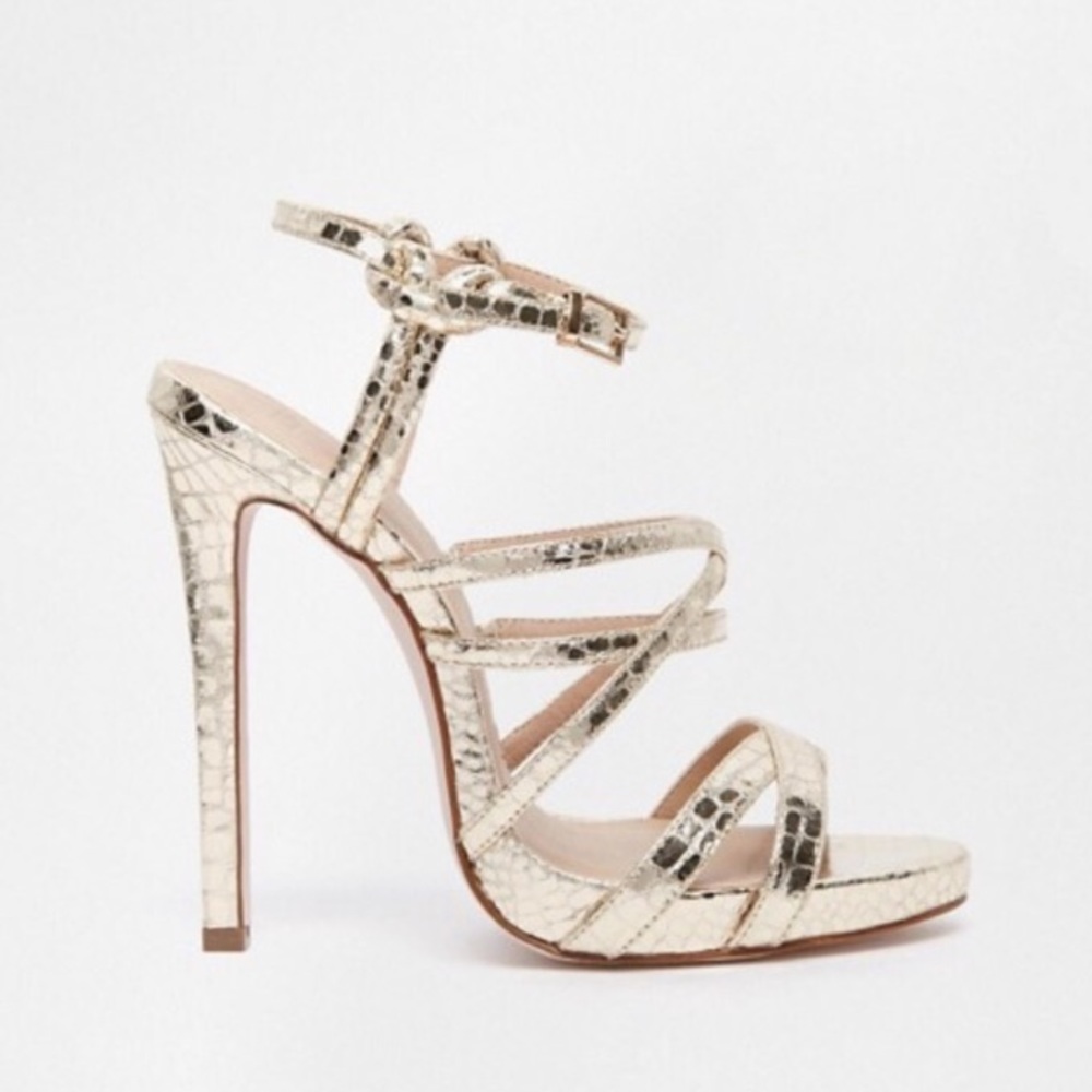 ASOS High Life Caged Heels. Sz 7 / Fit 8